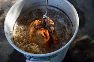 Explosion of Thanksgiving turkey fryer destroys North Carolina home.