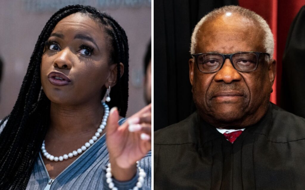 Jasmine Crockett Calls Clarence Thomas ‘Corrupt’ After Report Revealed He Received $4M In Gifts 